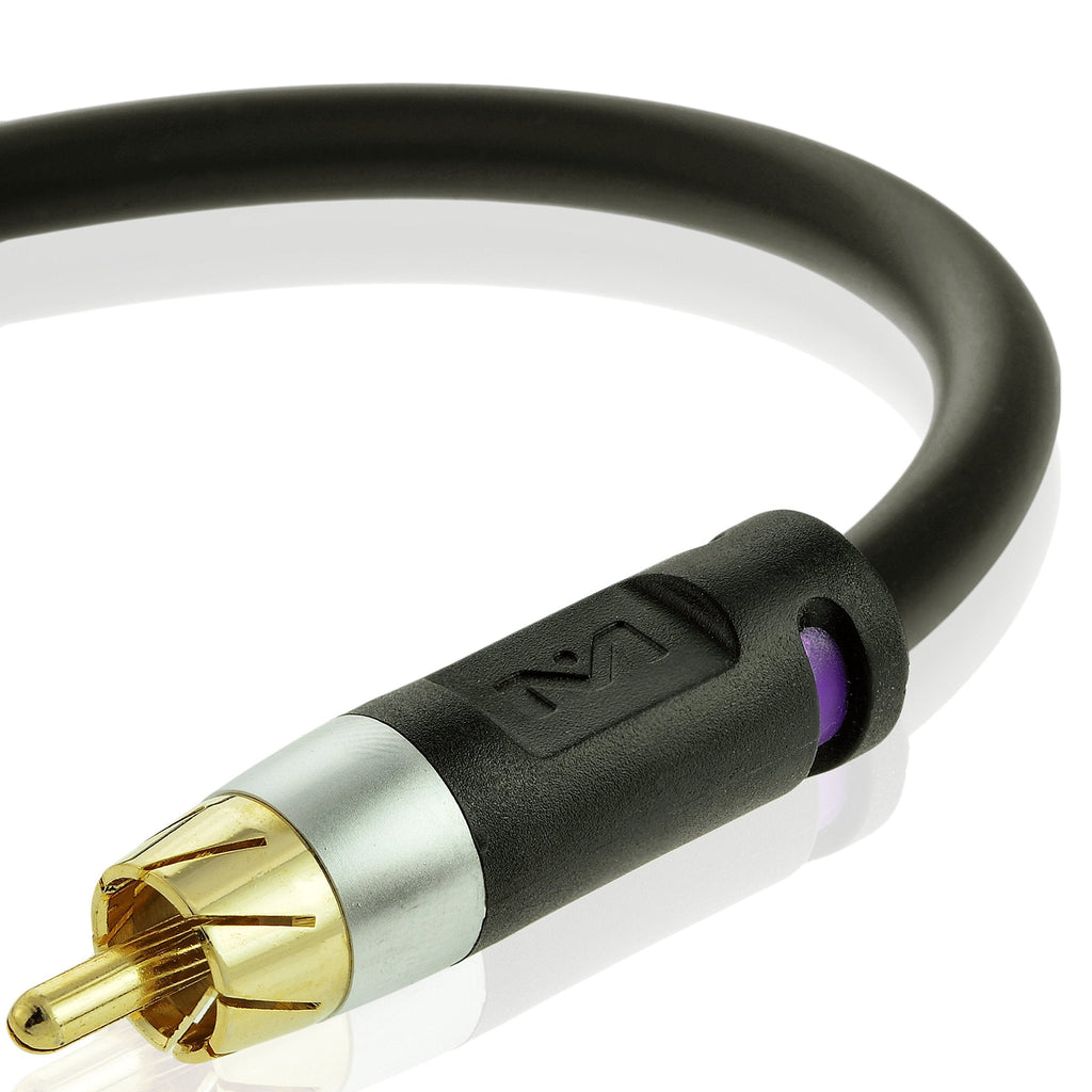 Mediabridge ULTRA Series Subwoofer Cable (4 Feet) - Dual Shielded with Gold Plated RCA to RCA Connectors - Black