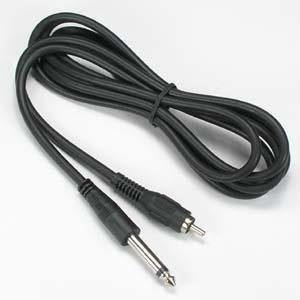InstallerParts 6Ft 1/4" Mono Male to RCA-Male Cable- Compatible with Amplifiers, Instruments, and More! 6 Feet Black