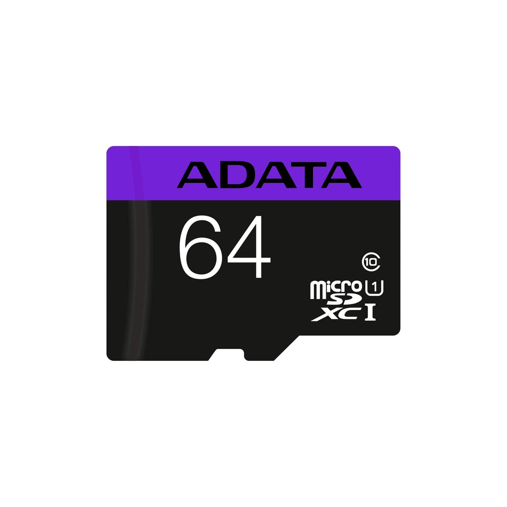 ADATA Premier 64GB microSDHC/SDXC UHS-I U1 Class 10 Memory Card with Adapter (AUSDX64GUICL10-RA1) 64 GB 50 MB/s