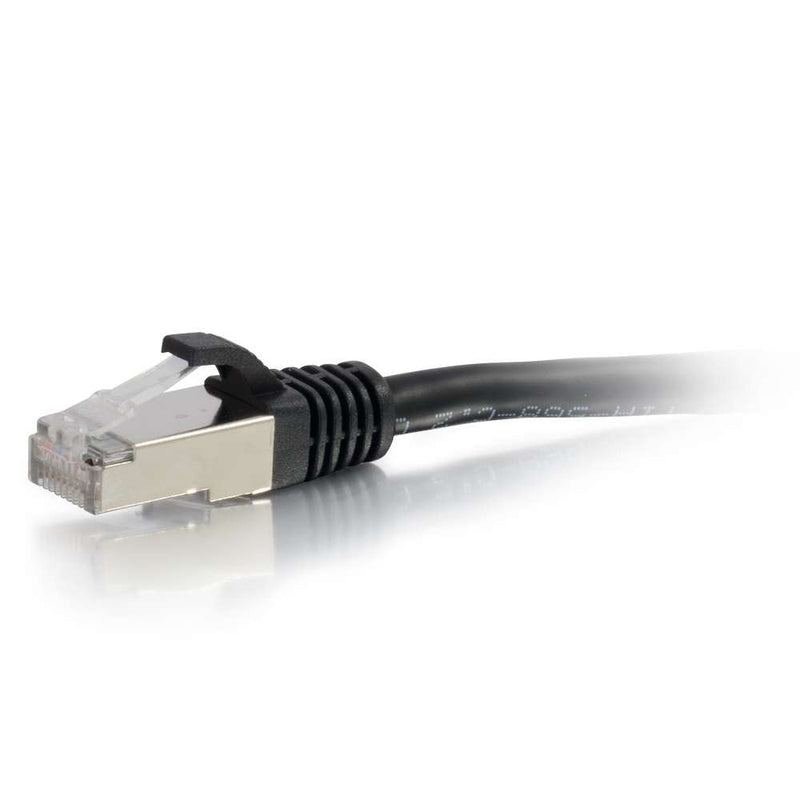 C2G 00820 Cat6 Cable - Snagless Shielded Ethernet Network Patch Cable, Black (15 Feet, 4.57 Meters) STP 15 Feet