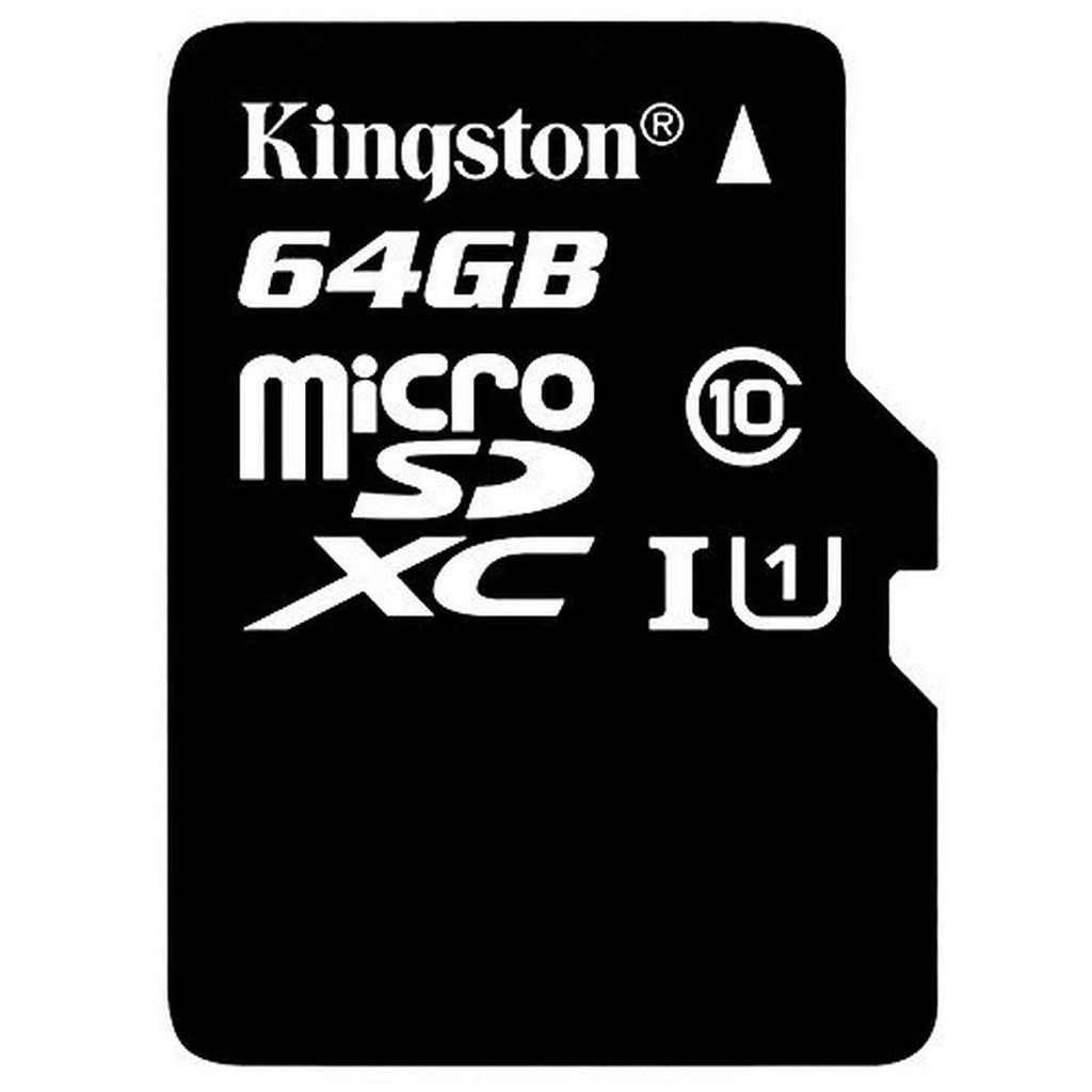 Kingston Digital 64GB microSDXC Class 10 UHS-I 45MB/s Read Card with SD Adapter (SDC10G2/64GB) Single Pack 64 GB