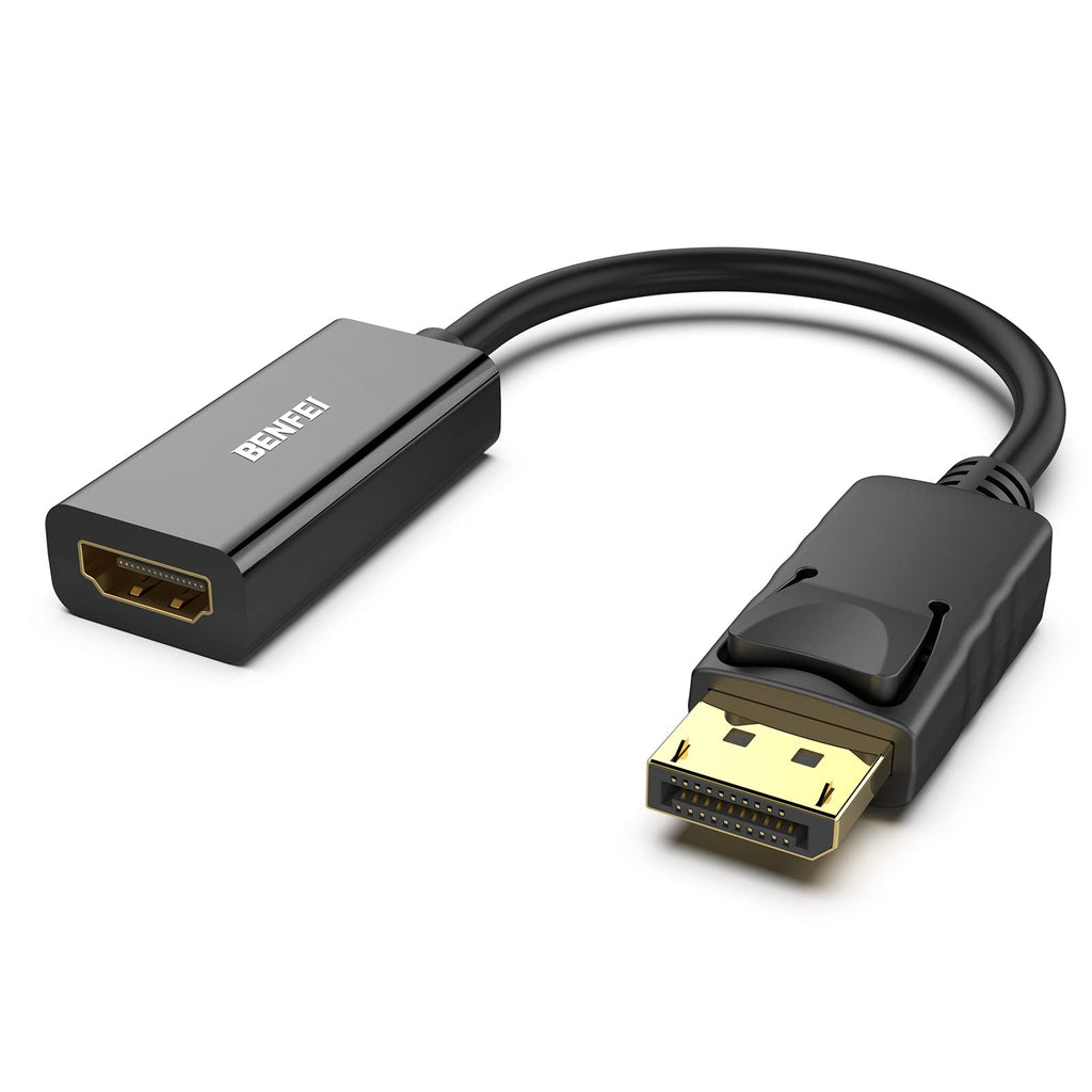 DisplayPort to HDMI, Benfei Gold-Plated DP Display Port to HDMI Adapter (Male to Female) Compatible for Lenovo Dell HP and Other Brand 1 Black