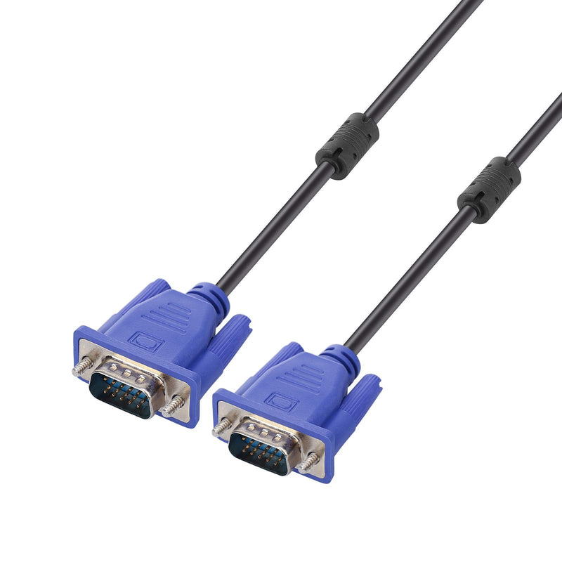 ENUODA Blue VGA Cable 15 Pin Male to Male Plug Computer Monitor Cable Wire Cord，4.9 Feet 1.5m