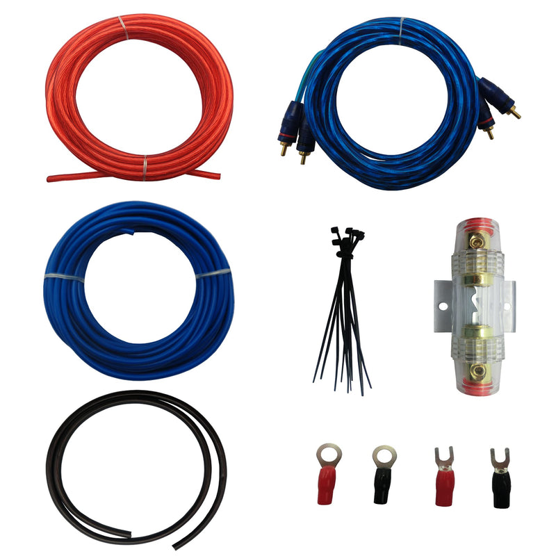 10 Gauge Amp Kit Amplifier Install Wiring Complete 10 Ga Installation Cables 600W … 10GA