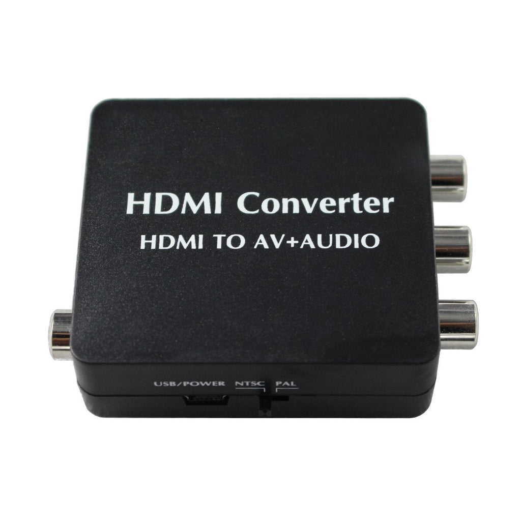 HDMI to AV and Audio Converter Support SPDIF Coaxial Audio NTSC PAL Composite Video HDMI to 3RCA Adapter for TV/PC/PS3/Blue-ray DVD 1080p