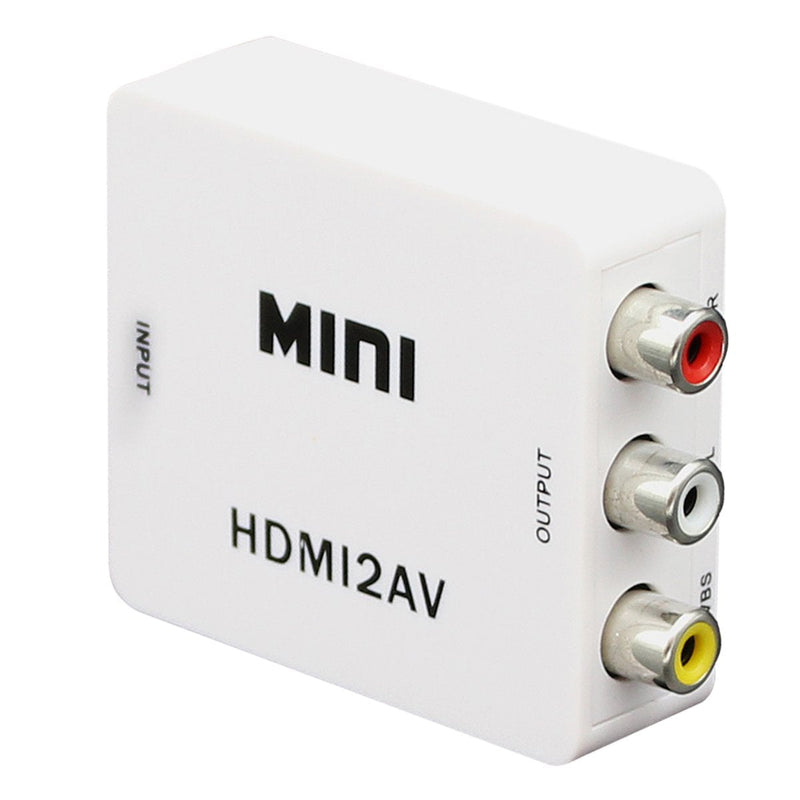 Mini Composite 1080P HDMI to RCA Audio Video AV CVBS Adapter Support HD for HD HDMI2AV Converter Box for TV PC VCR DVD PAL