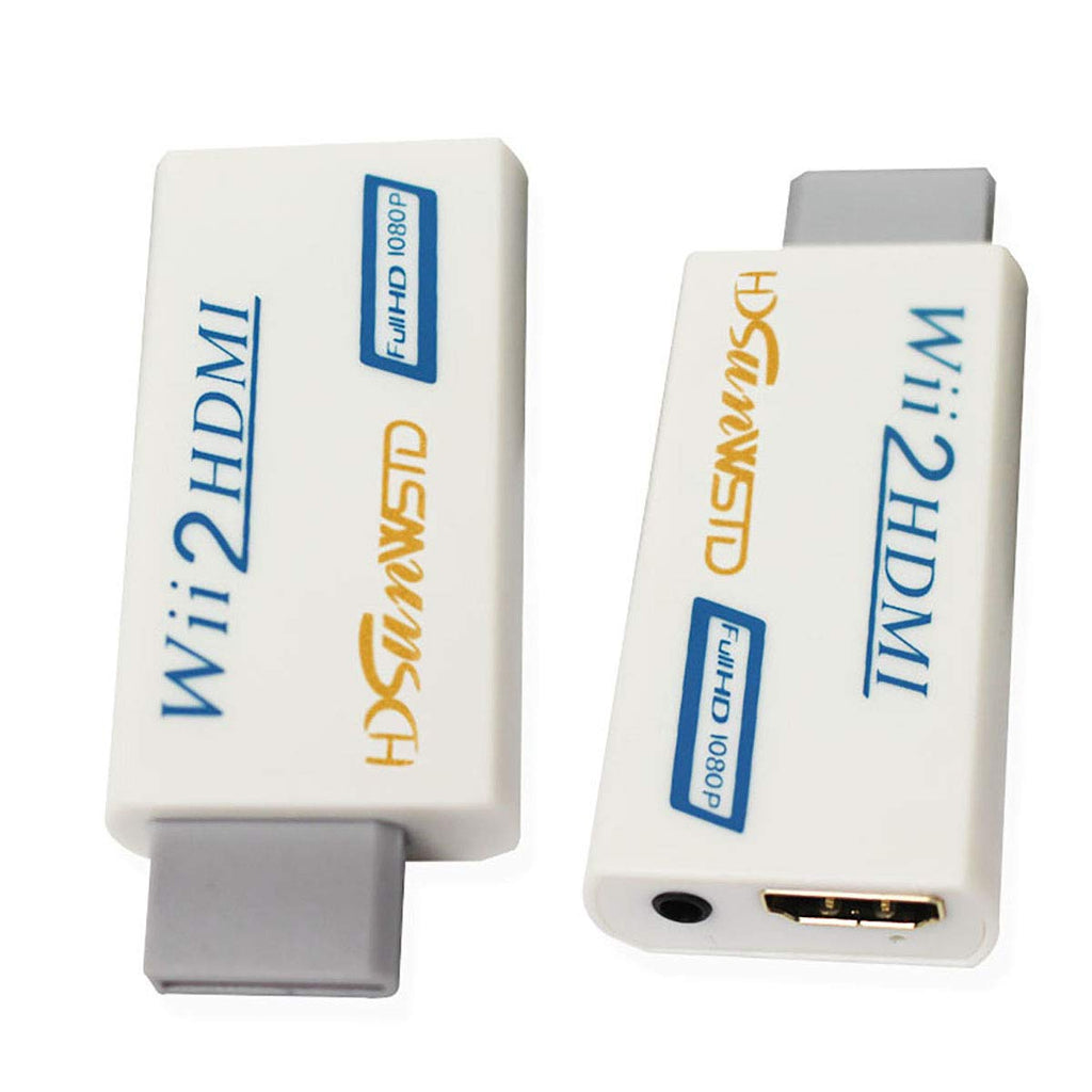 HDSUNWSTD Wii to HDMI 1080P Converter Wii2HDMI Adapter 3.5mm Audio Video Output Full HD 1080P Output