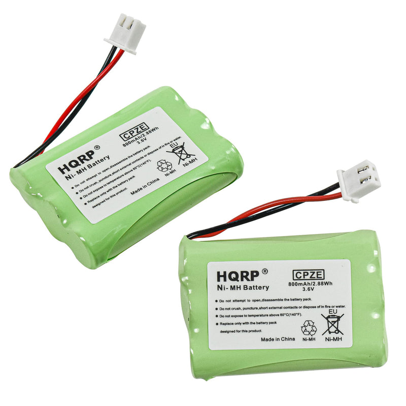 HQRP 2-Pack Battery Compatible with Tri-tronics 1038100 1107000 CM-TR103 1038100-D 1038100-E 1038100-F 1038100-G Replacement Remote Controlled Dog Training Collar Receiver