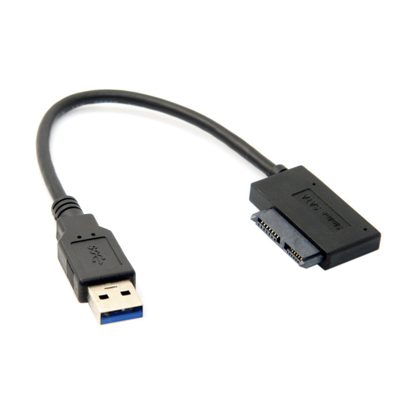 JSER USB 3.0 to SATA 7+6 13pin Slimline Sata Adapter Cable 5Gbps Compatible for Laptop CD DVD ROM Optical Drive