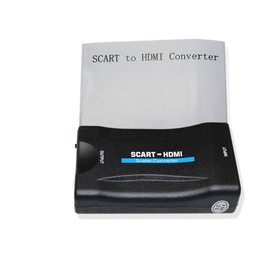 1080P SCART to HDMI Video Audio Upscale Converter Adapter for HD TV DVD for Sky Box STB Plug and Play