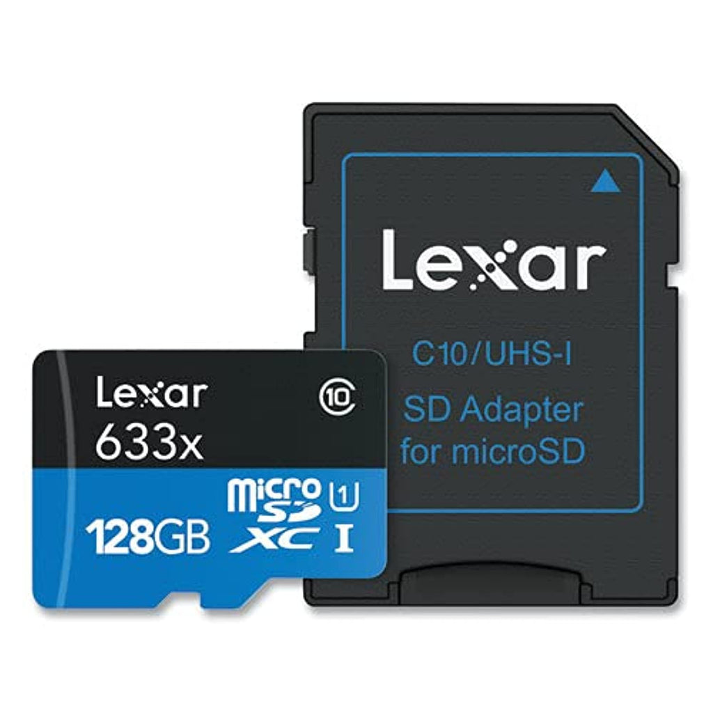 Lexar LSDMI128BBNL633A High-Performance Blue Series 633x microSDHC/microSDXC UHS-I Card (128 GB)