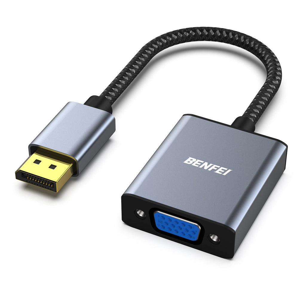 BENFEI DisplayPort to VGA, DisplayPort to VGA Adapter Male to Female Gold-Plated Cord