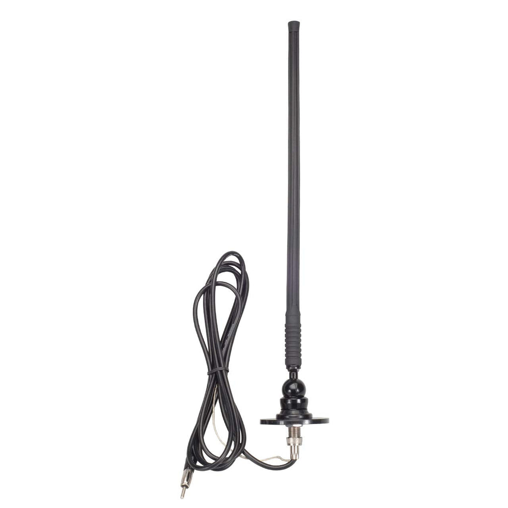 Magnadyne RV73 | AM/FM Recreational Rubber Mast Antenna w/ 3 in. Mounting Base and 96 in. Cable