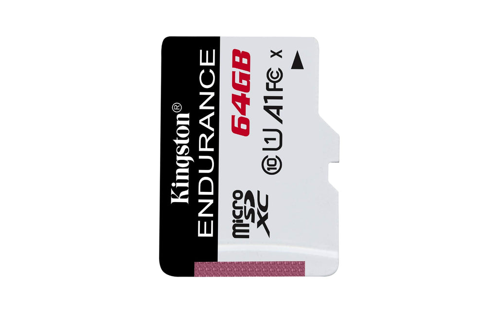 Kingston High Endurance 64GB MicroSD SDXC Flash Memory Card High Performance, 1080P, Full HD, Up to 95MB/S Read, (SDCE/64GB)