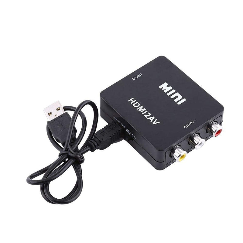 Yoidesu Digital HDMI to AV HDMI to RCA Composite Video Audio AV CVBS Adapter Converter (Black) Black