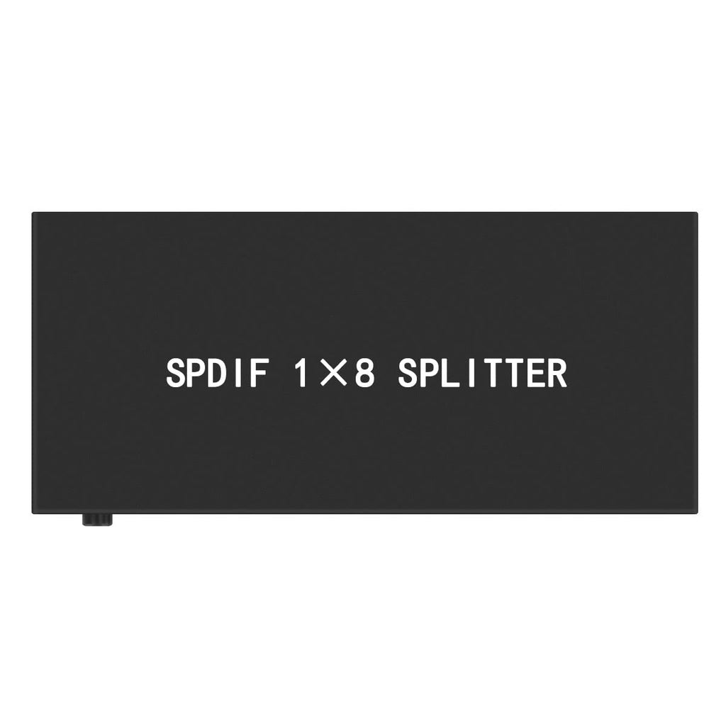 HDSUNWSTD SPDIF/TOSLINK Digital Optical Audio Splitter 1x8 Audio Amplifier Amplificador with Power Adapter