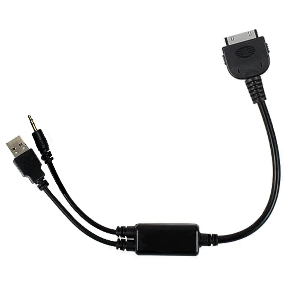 Car AUX Y Cable Compatible for BM-W Aux Music Interface To 3.5mm Male Jack & Adapter Cord for Pod