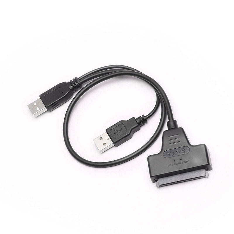 DEVMO Hard Disk Drive 7+15 Pin SATA to USB 2.0 External Converter Adapter Cable 2.5" inch SSD HDD Laptop
