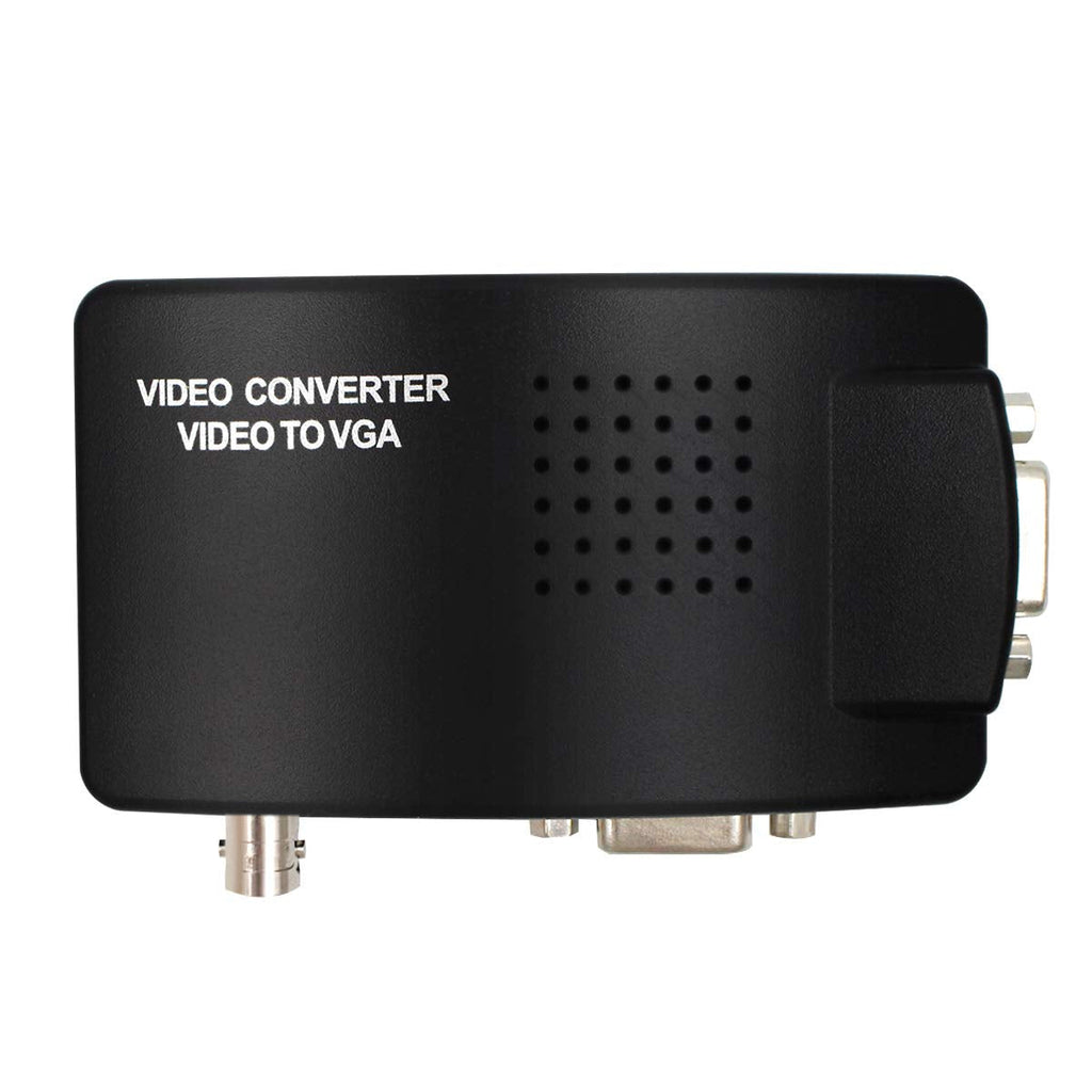 HDSUNWSTD Portable BNC to VGA Video Converter Composite S-Video Input to PC VGA Out Adapter Digital Switch Box for PC MACTV Camera DVD DVR
