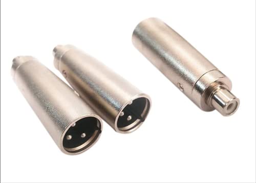 2PACK Adapter RCA Female to XLR Male Connector Converter Gender Changer for Microphone Connections Audio Electronics
