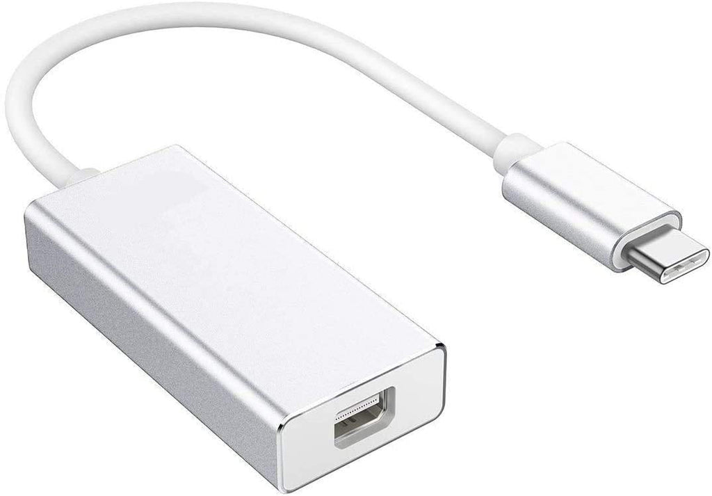 ZHIYUAN® USB C to Mini DisplayPort Adapter,USB Type C to Mini DP Cable Adapter 4K 60Hz Thunderbolt 3 - Silver