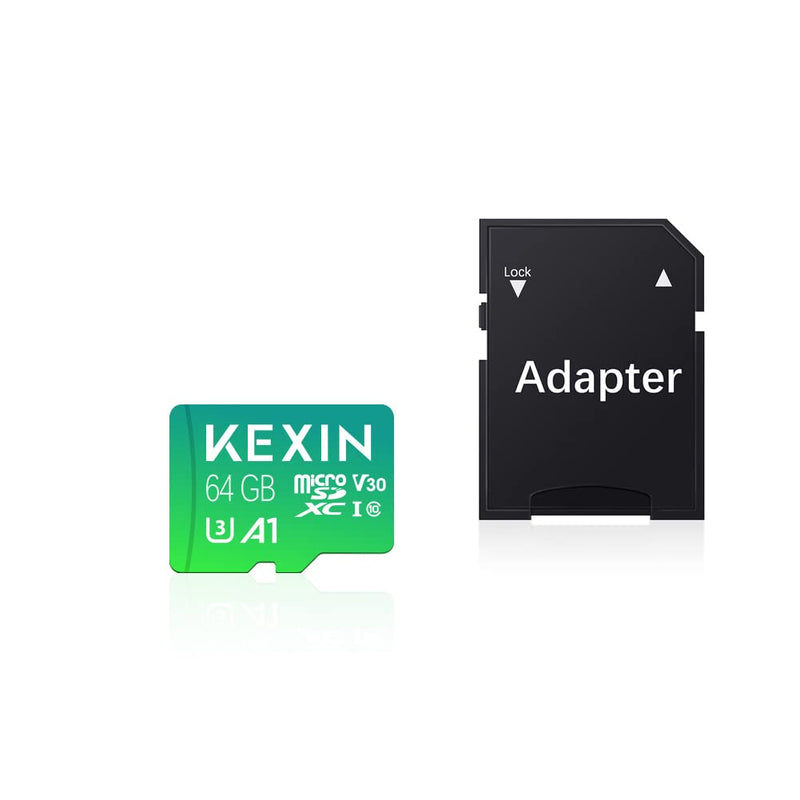 KEXIN Micro SD Card 64 GB Memory Card MicroSDXC UHS-I Micro SD Card Class 10 64 GB TF Card High Speed Micro Memory Card, C10, U3 64G
