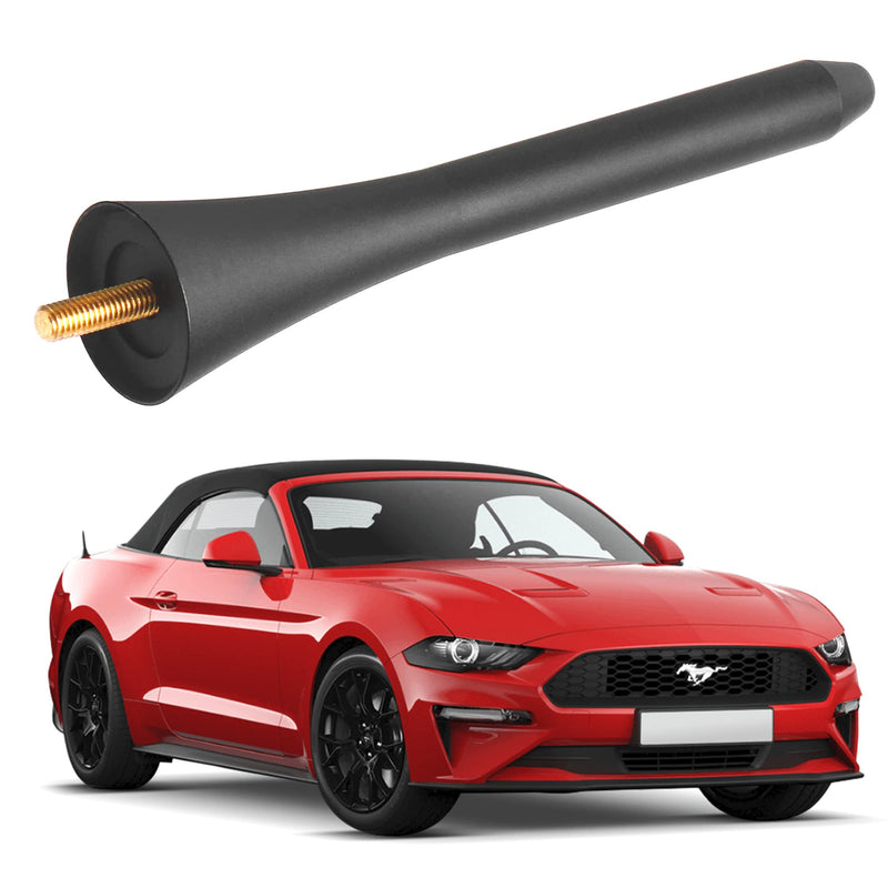 KSaAuto Short Antenna for Ford Mustang Convertible 2015-2021, Stubby Mustang Antenna, 5 Inch Black Aluminum Antenna Replacement Designed for Optimized Car Radio Reception