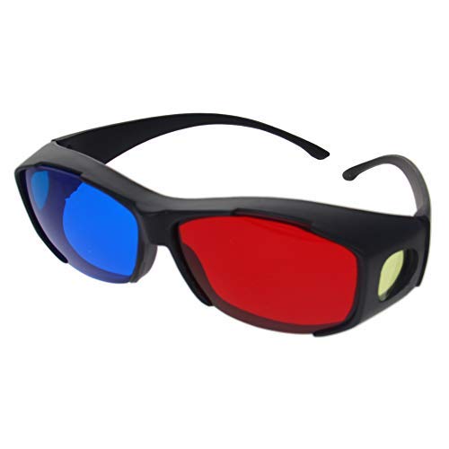 Othmro 1Pcs Durable 3D Style Glasses 3D Viewing Glasses 3D Movie Game Glasses Red-Blue 3D Glasses Plastic Frame Black Resin Lens for 3D TV Cinema Films DVD Viewing Home Movies