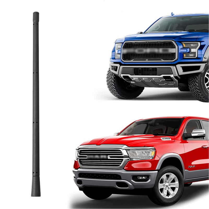 KSaAuto Short Antenna for Ford F150 F-150 Bronco Dodge Ram 1500 2009-2023, 13 Inch Ford F 150 Ram 2500 3500 Truck Antenna, Ford F150 Ram Acessories FM AM Radio Reception