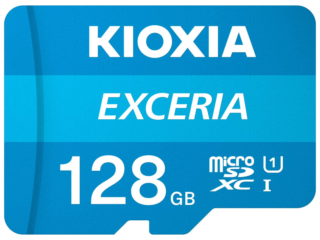 Kioxia 128GB microSD Exceria Flash Memory Card w/Adapter U1 R100 C10 Full HD High Read Speed 100MB/s LMEX1L128GG2