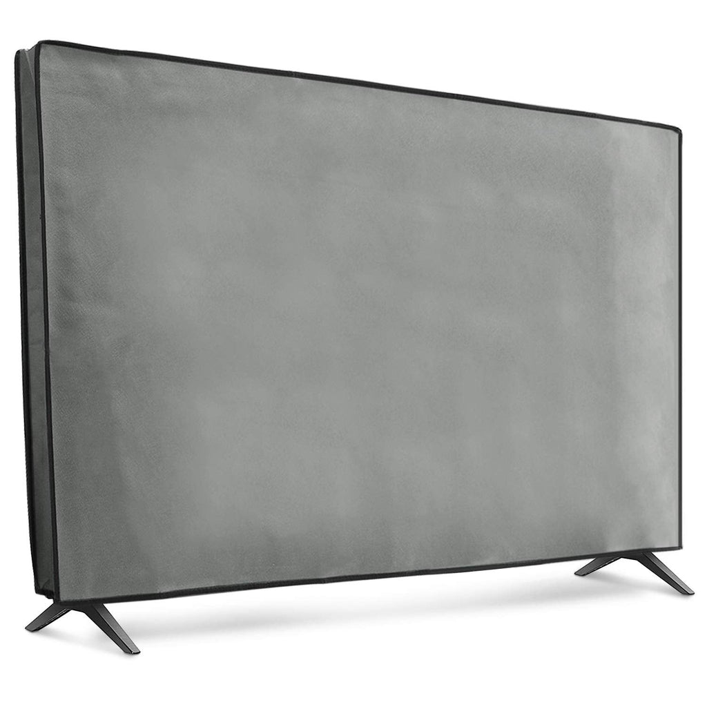 kwmobile Dust Cover for 55" TV - Fabric Case TV Protector for Flat Screen TVs - Light Grey