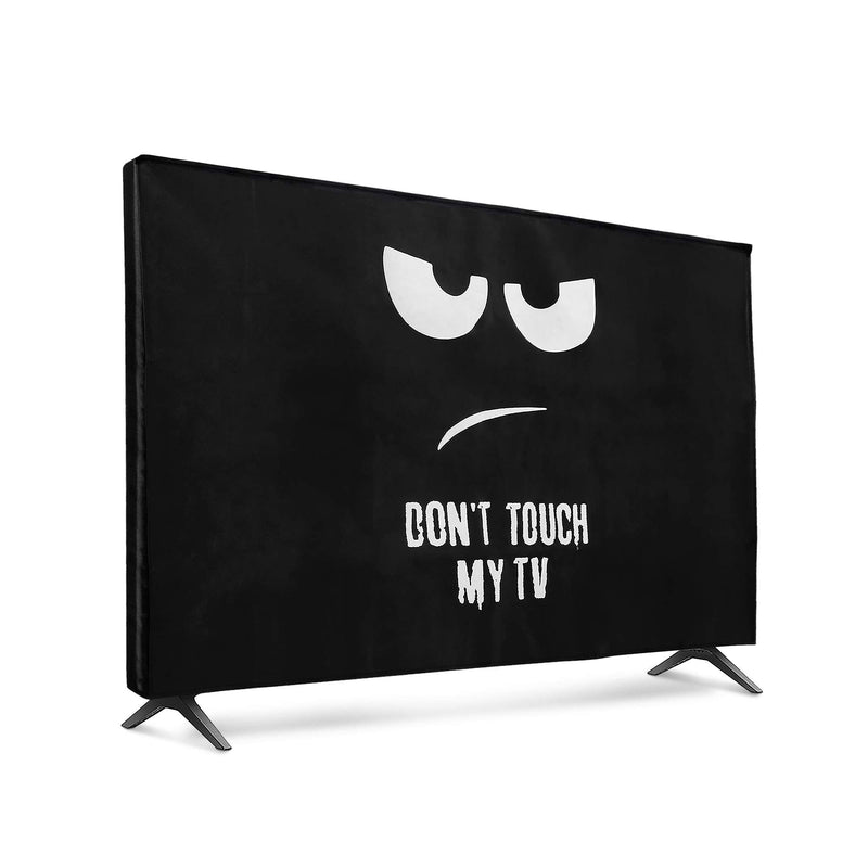 kwmobile Dust Cover for 32" TV - Flat Screen TV Protector - Don't Touch My TV White/Black Don't Touch My TV 02-01