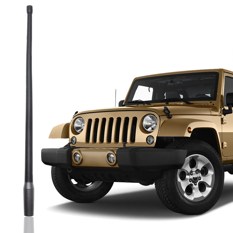 Anina 13" Flexible Rubber Radio Antenna Mast for Jeep Wrangler Designed for Optimized Car Radio FM/AM Reception 13 inch