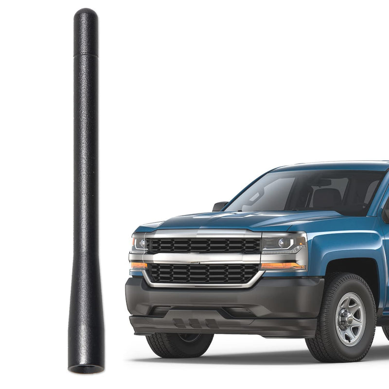 Anina 4.7" Car Radio Antenna Mast Compatible with 2006-2022 GMC Sierra Chevy Silverado Cobalt Aluminum Alloy Car Washproof Antenna for FM/AM Radio Signal Reception 4.7 Inch