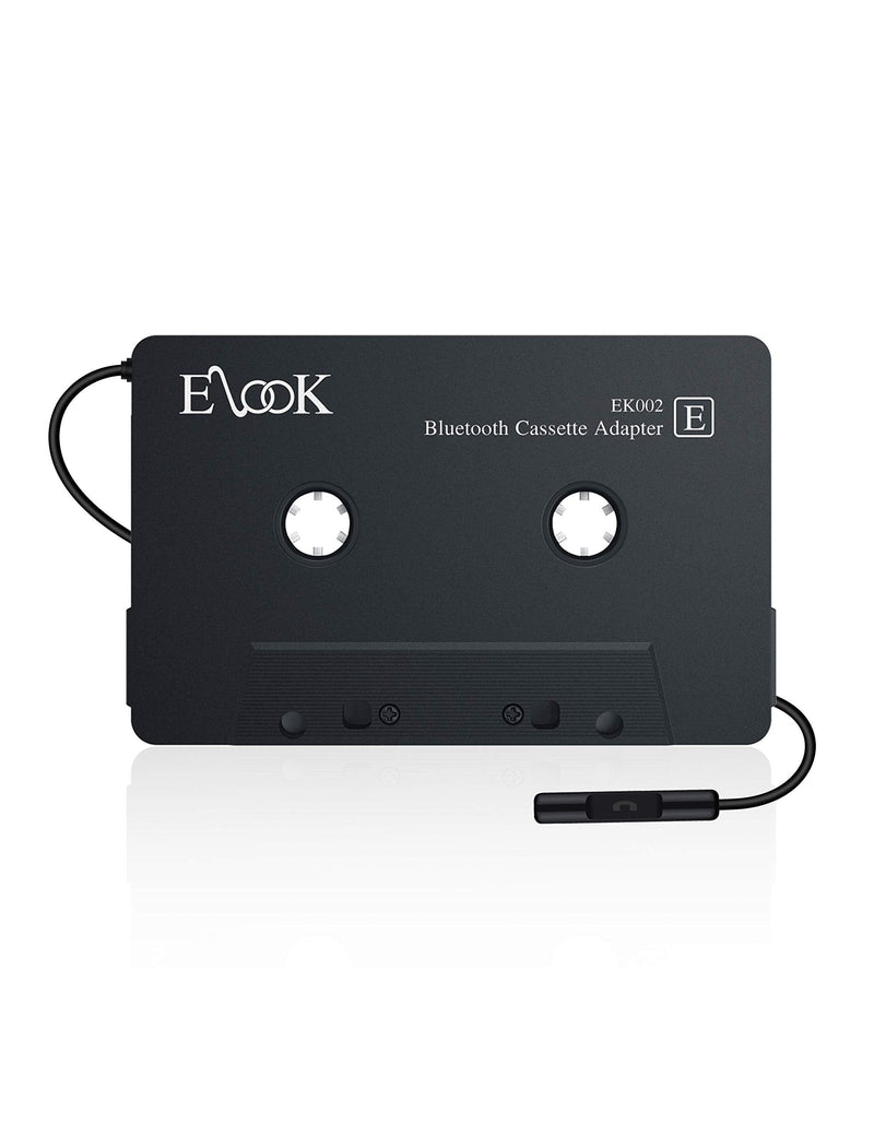 Elook Car Cassette Audio Receiver, Bluetooth Cassette Tape Adapter with Calling Function, Black