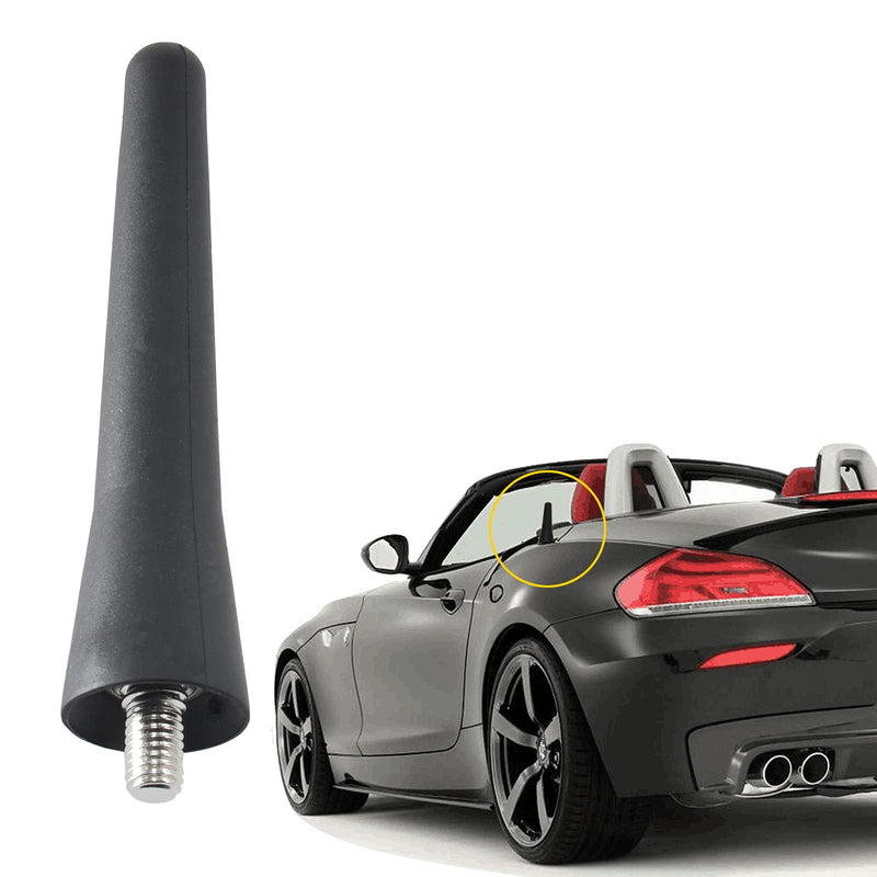 Anina 2.5 Inch Stubby Antenna Mast Compatible with 1998-2019 Mini Cooper/Countryman BMW Z3/Z4/128i VW Polo/Golf AM/FM Radio Antenna Car Wash Proof