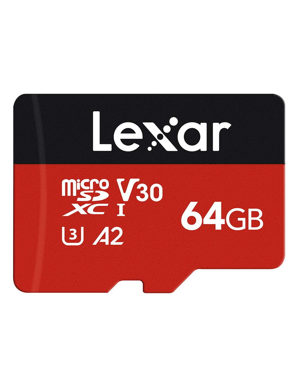 Lexar 64GB Micro SD Card, MicroSDXC Flash Memory Card with Adapter Up to 160MB/s, A2, U3, V30, C10, UHS-I, 4K UHD, Full HD, High Speed TF Card for Phones, Tablets, Drones, Dash Cam Security Camera