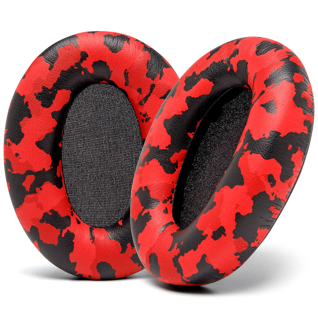 WC Wicked Cushions Extra Thick Replacement Earpads Compatible with Sony WH-1000XM3 Headphones - Red Camo