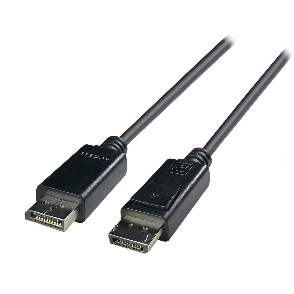 Accell DisplayPort to DisplayPort Version 1.4 Cable, 3.3ft / 1m, Poly Bag (International), Black (B088C-003B-23) DisplayPort 1.4 -Poly Bag