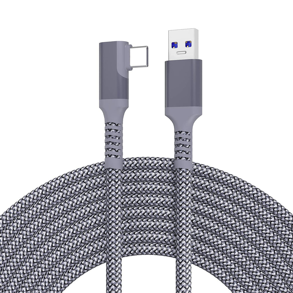 TPLTECH Link Cable for Charging Oculus Quest 2, USB 3.0 Type A to C Cable Compatible with Oculus Quest 1 / Quest 2 Headset Link Cord (10FT, Grey) 10FT