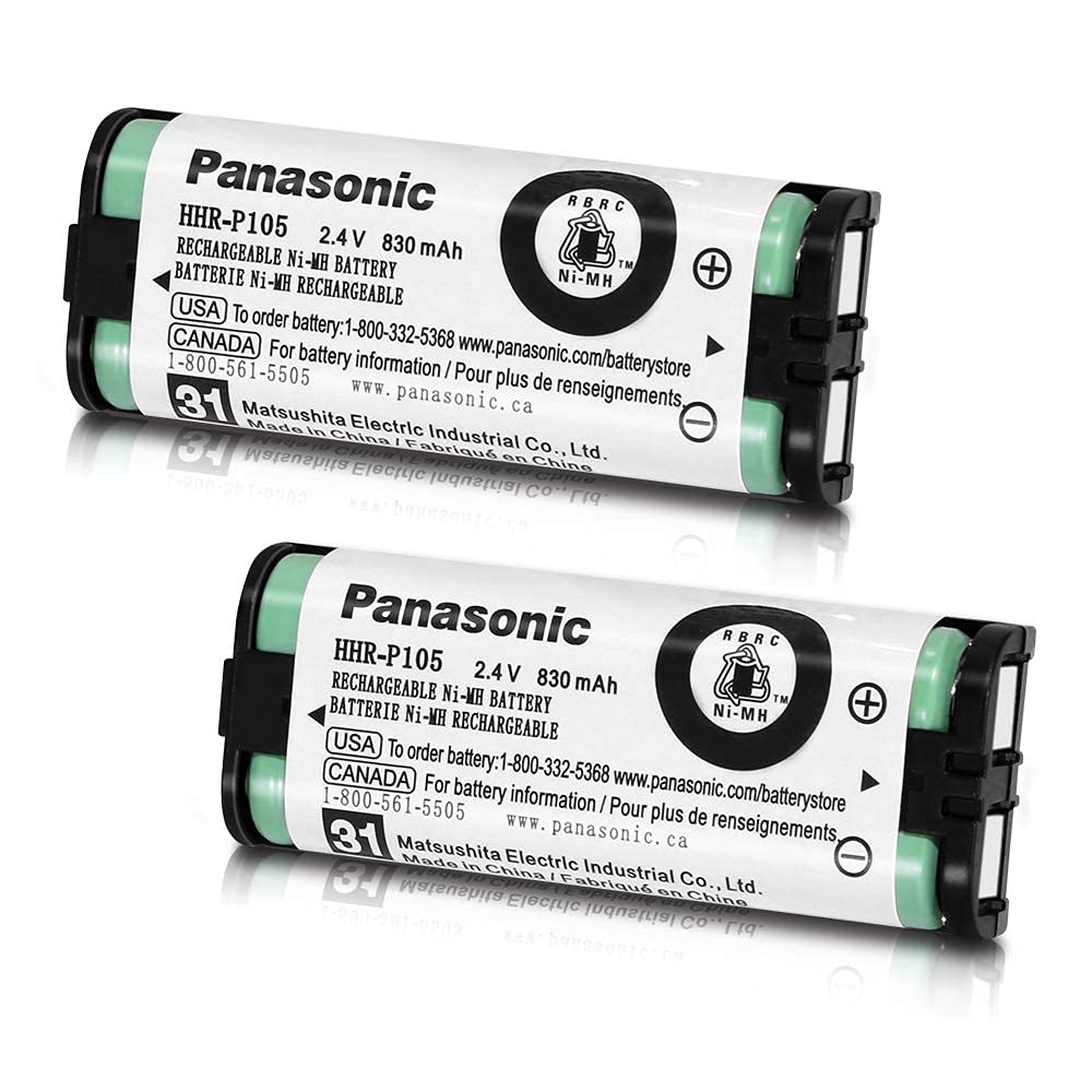 EOCIK 2 Pack Cordless Phone HHR-P105 2.4V 830mAh Battery NI-MH AAA Rechargeable Battery for Panasonic Replacement Battery