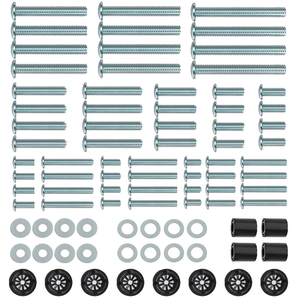 WALI TV Mount Screws, VESA TV Mounting Screws, M4 M8 M6 M5 Screws, Spacer Fit 65 80 55inch TV, up to 80 inch (UVSP-S), Silver