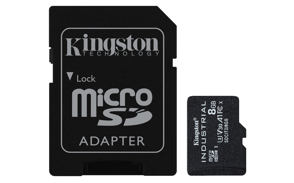 Kingston Industrial 8GB microSDHC C10 A1 pSLC Card + SD Adapter SDCIT2/8GB With Adapter