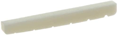 Alnicov Electric Guitar Bone Nut,42x3.5mm Flat Bottom Pure Cattle Bone Slotted for 6 String Strat Tele Guitars