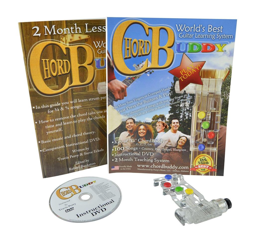 ChordBuddy Guitar Learning System for Right Handed Guitars. Includes ChordBuddy, 2 Month Lesson Plan DVD and Song Book