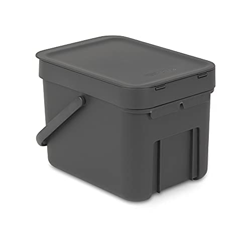 Brabantia 109720 Waste Bin, 6 L, Gray 1.6 Gal / 6L