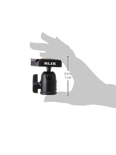 SLIK SBH-100 DQ Compact Ballhead with Quick Release, Supports 2.2 lbs., Black (618-324) Supports 2.2 lbs. Black (618-324)