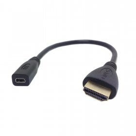 Chenyang 20cm Micro HDMI Socket Female to HDMI Male Adapter Cable for Tablet & Cell Phone Micro HDMI Female to Standard HDMI Male