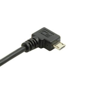 HDMIHOME 100cm Right Angled 90 Degree USB 2.0 Micro Male to A Type Male Stretch Data Cable for SSD & Tablet & Cell Phone