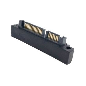 Cablecc 90 Degree Right Angled SATA 22Pin 7+15 Male to SATA 22P Female Extension Convertor Adapter